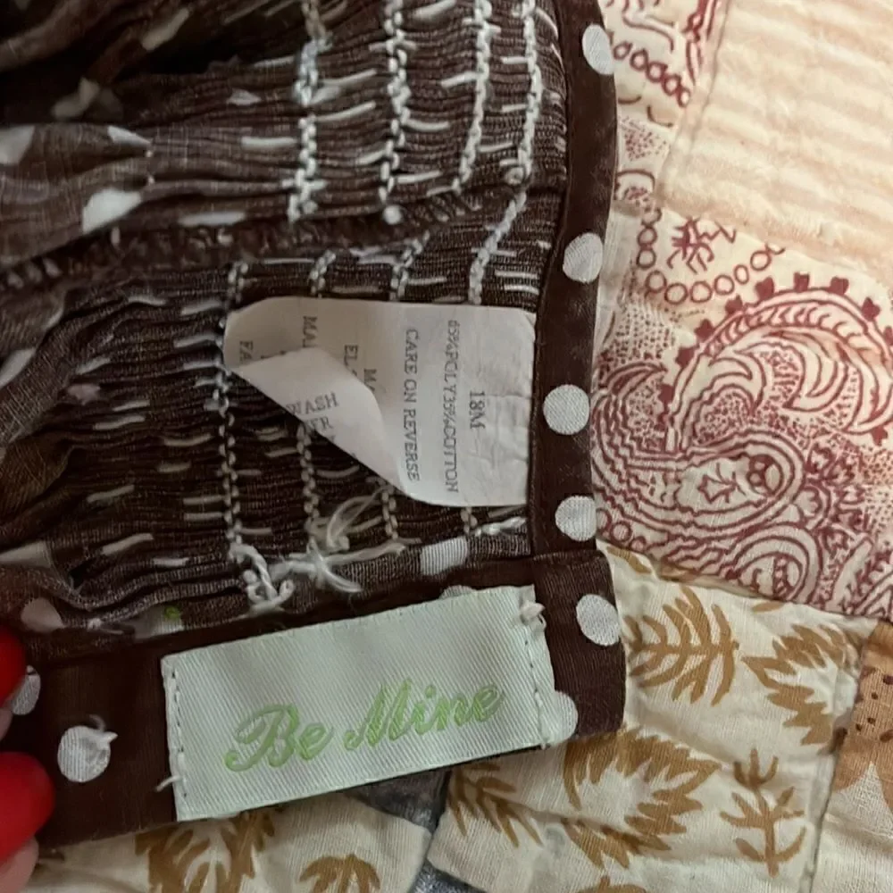 Smocked poodles polkadot dress
